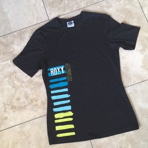 Roxy dry fit athletic surf crewneck fitted shirt